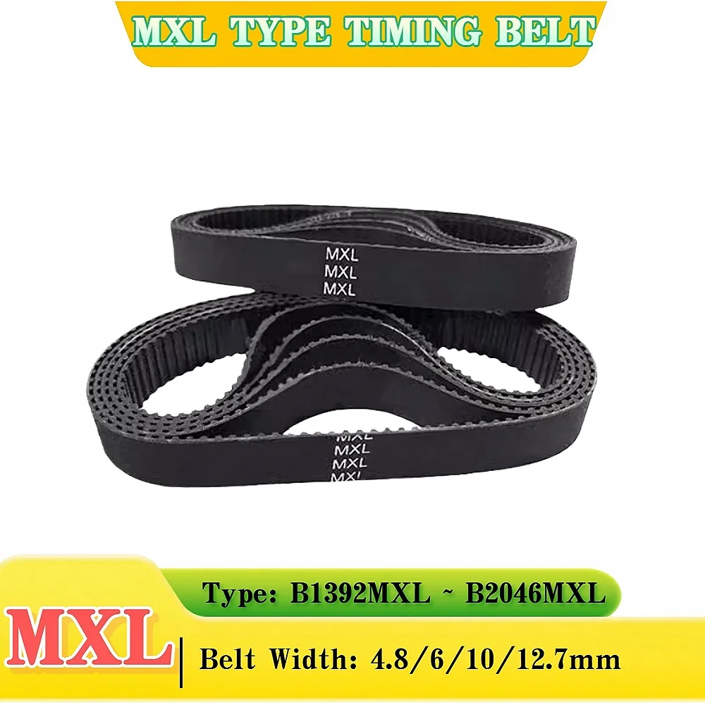 MXL Timing Belt  B1392MXL to B2046MXL MXL Rubber Belt Width4.8/6/10/12.7mm MXL Synchronous Belt Closed Loop Belts MXL