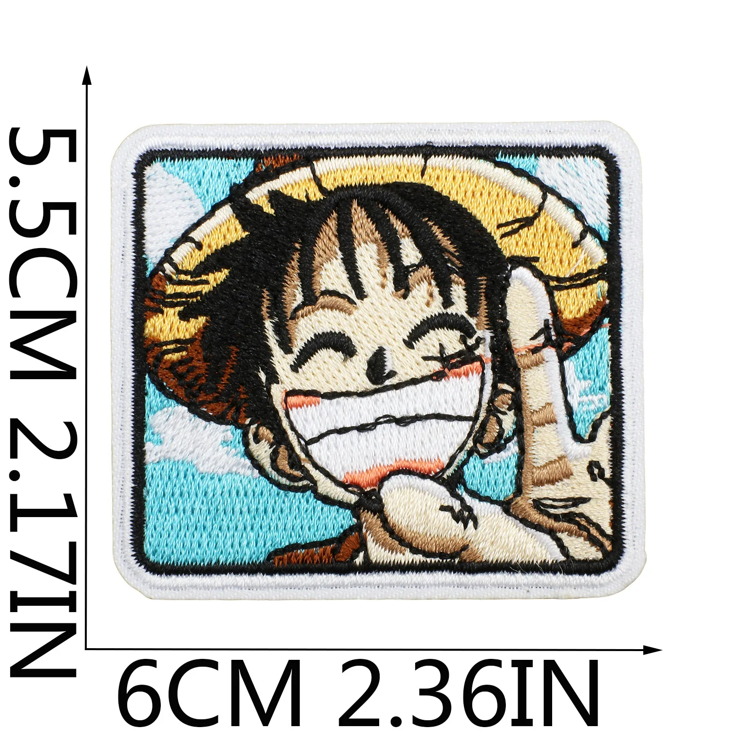 Neue One Piece Stickerei-Aufnäher Kawaii Anime-Figur Luffy für Kleidung Aufkleber für Jacke Cartoon-Dekor Hosen Tasche Kleidung Patch – Detail 17