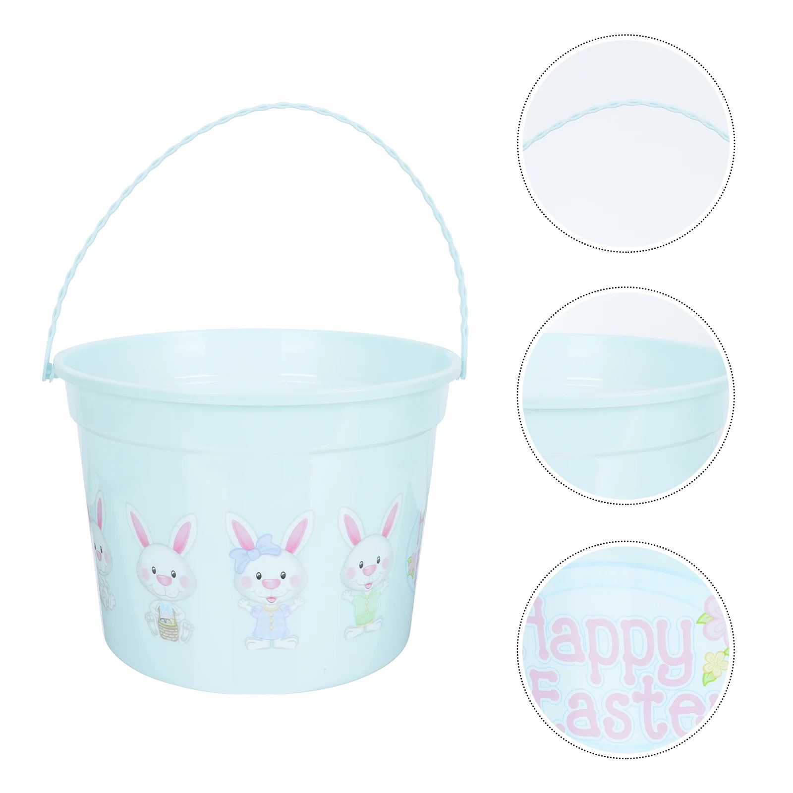 Seau de plage en plastique pour enfants, ensemble de jouets, seau de sable, couleur verte, Pot de fleur de jardin, motif de lapin, environnement sûr