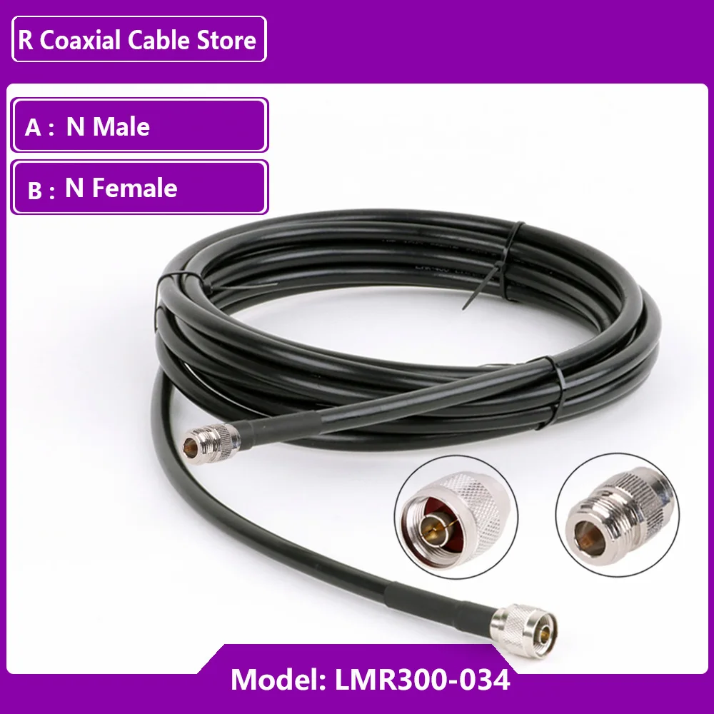 1 Buah Konektor N Jantan Betina Ke N Jantan N Betina 50-5 Kabel Koaksial RF Kabel LMR300 N Ke N Kabel Adaptor RF 50 Ohm Kehilangan Rendah