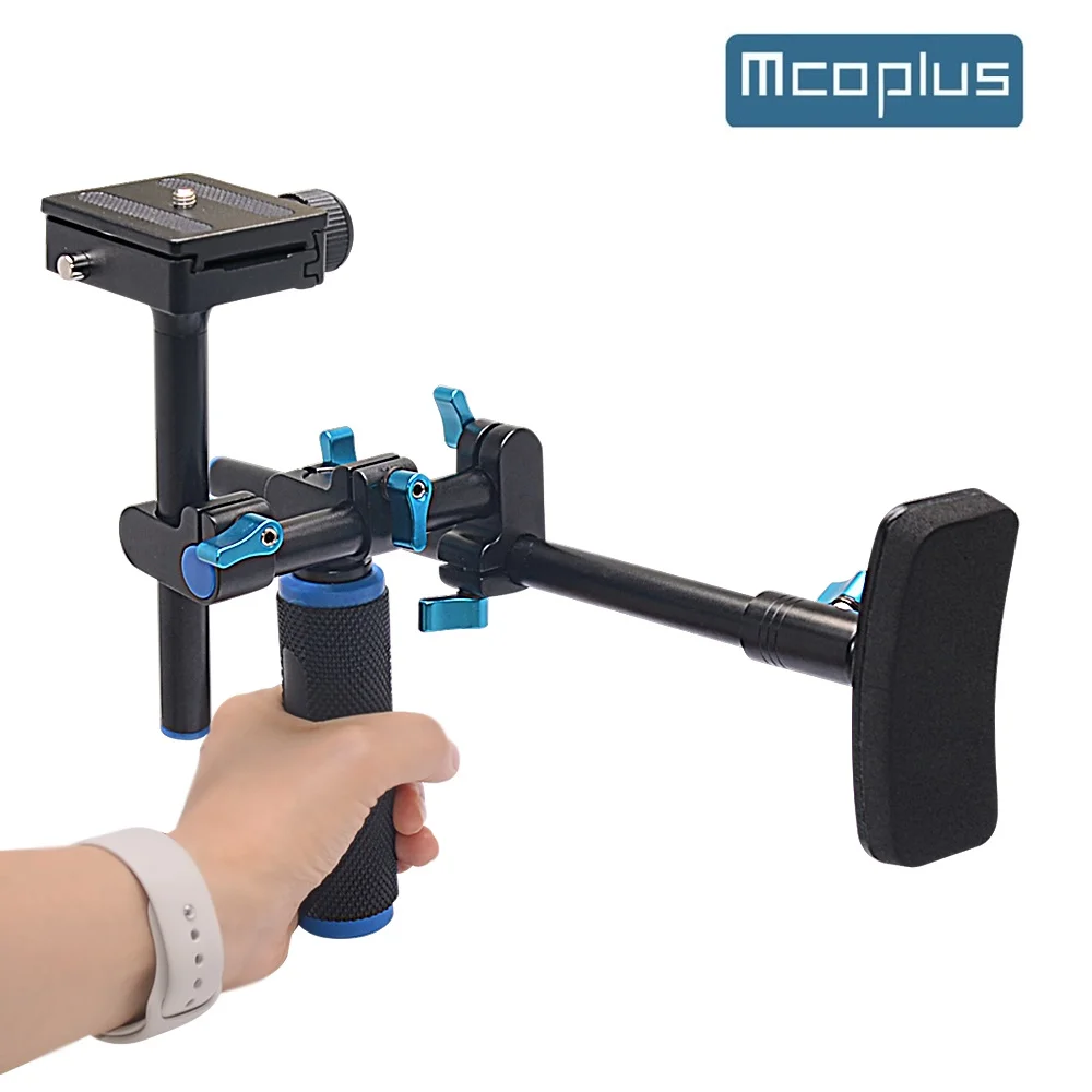 Mcoplus Aluminum alloy Camera Stabilizer Handheld Grip Shoulder Stabilizer for Canon Nikon SONY Fujifilm SLR Camera for YouTube