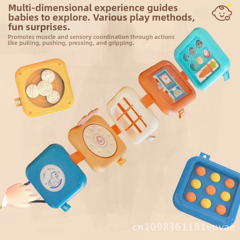 Juguete educativo de cubo de iluminación para bebés, juguete poliedro ocupado con música apilable temprana para bebés de 0 a 3 años, Material plástico