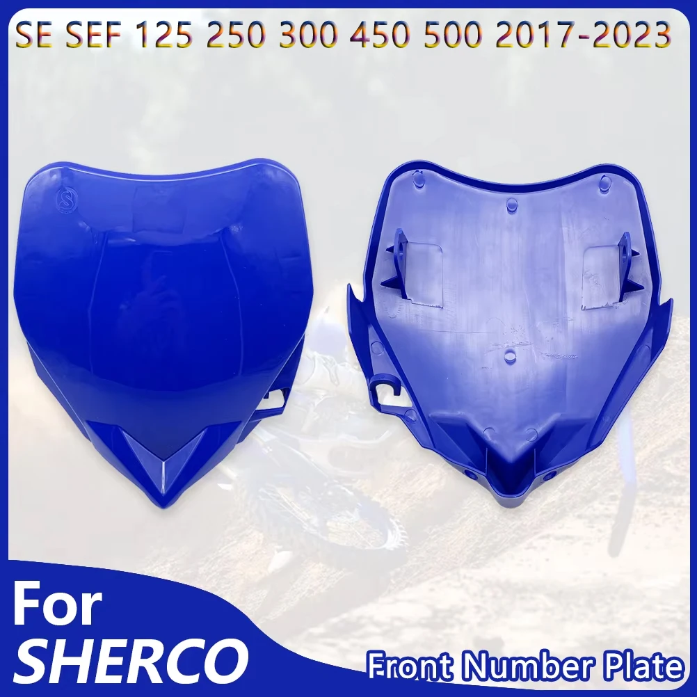 

For Sherco SE SEF Front Number Plate 125 250 300 450 500 2017-2023 Motorcycle Plastic Cover Motorcorss Headlight Number Board