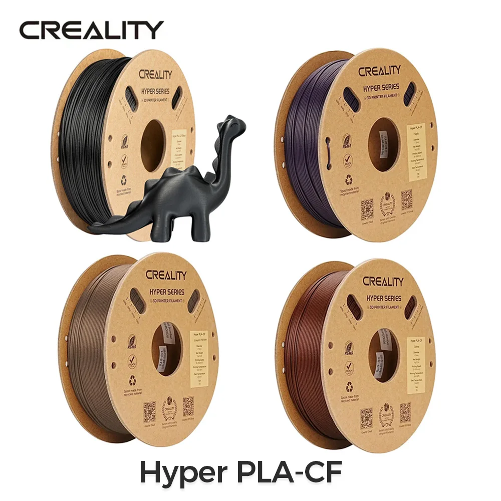 

Creality Hyper PLA-CF Matte Finish 3D Printer Filament 1.75mm 1.0kg 300mm/s Printing Speed For K1C/K1 Max 3D Printing Materials