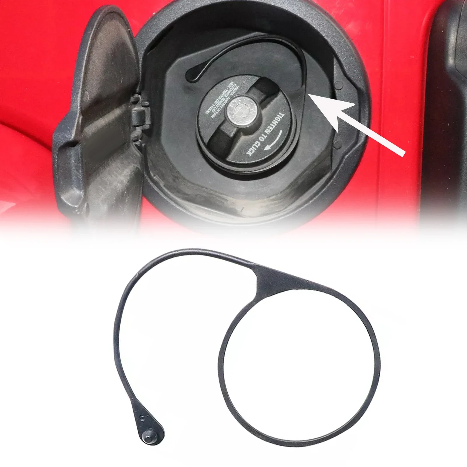 Fuel Tank Cap Band Cord For Jeep For Wrangler JL JT 4XE 2018- Plastic Filler Rope Cable Car Accessories Interiors