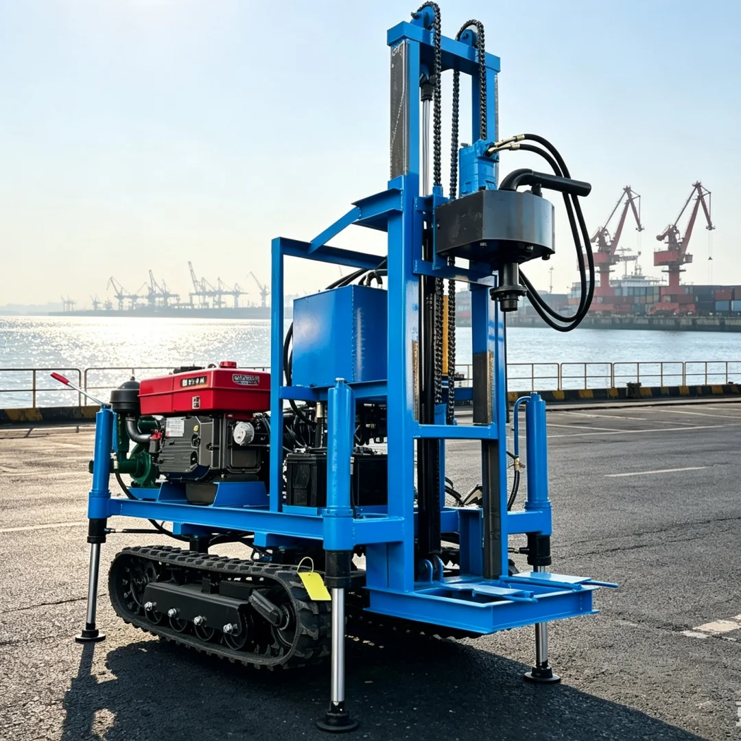 Customized Crawler Water Well Drilling Rig, Rubber‑track Mobile Drilling Machine, Drought‑resistant Well‑drilling Machinery