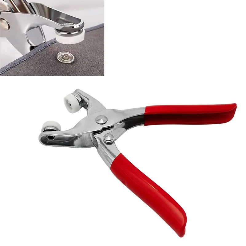 1 Sets Snap Fasteners Kit Tool Metal Snap Buttons Rings With Fastener Pliers Press Tool Kit For Clothing Sewing