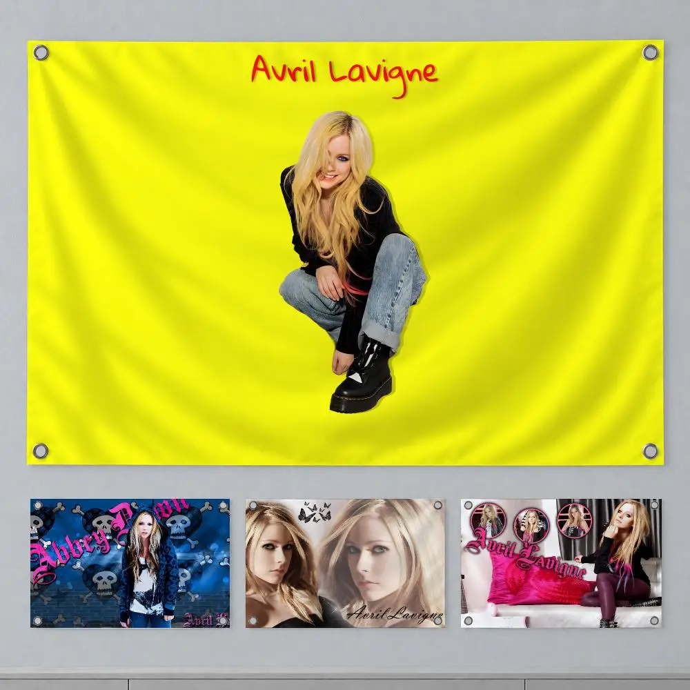 Y2K Singer Avril Lavigne Flags Wall Hanging Banner Indoor Outdoor Party Home Wall Decor Backdrop