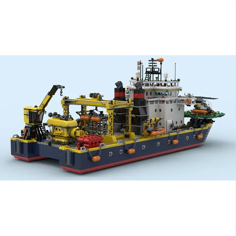 Moc Modell Ziegel Doppel Körper Forschung Schiff Technologie Modulare Bausteine Geschenk Weihnachten kinder Spielzeug DIY Set Montage