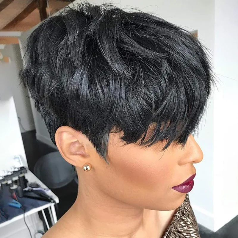 

European and American Fashion Middle Part Bangs Wig Cover Collection No Lace Bobo Head