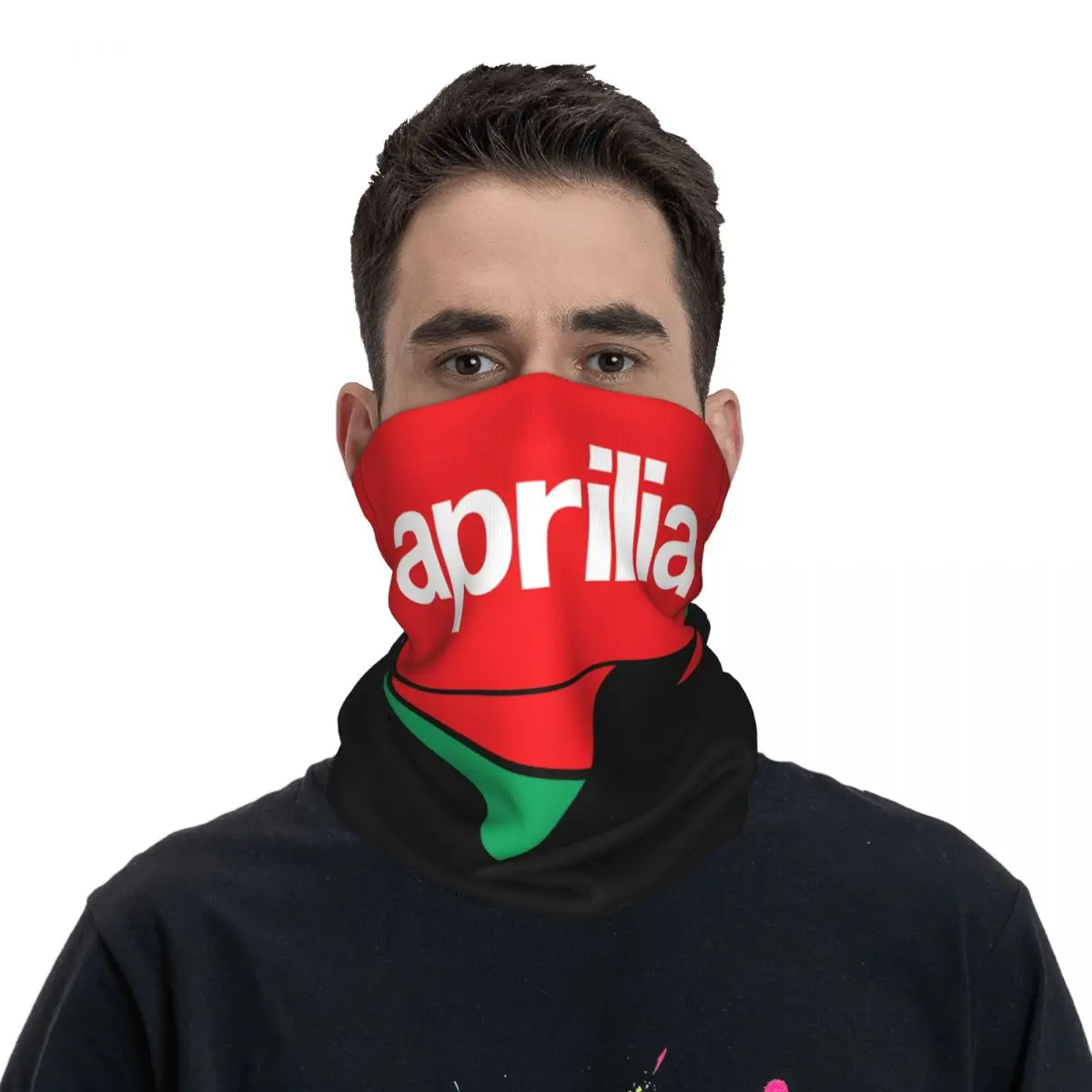 Moto Bandana Neck Gaiter Printed Motocross Aprilia Racing Italy Face Mask Multifunctional Headwear Cycling Unisex Adult