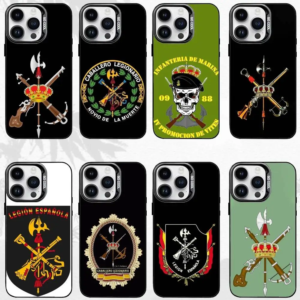 

S-Spanish Legion Logo Phone Case For iPhone17,16,15,14,13,12,11 Plus,Pro Max Black Matte Shockproof Cover