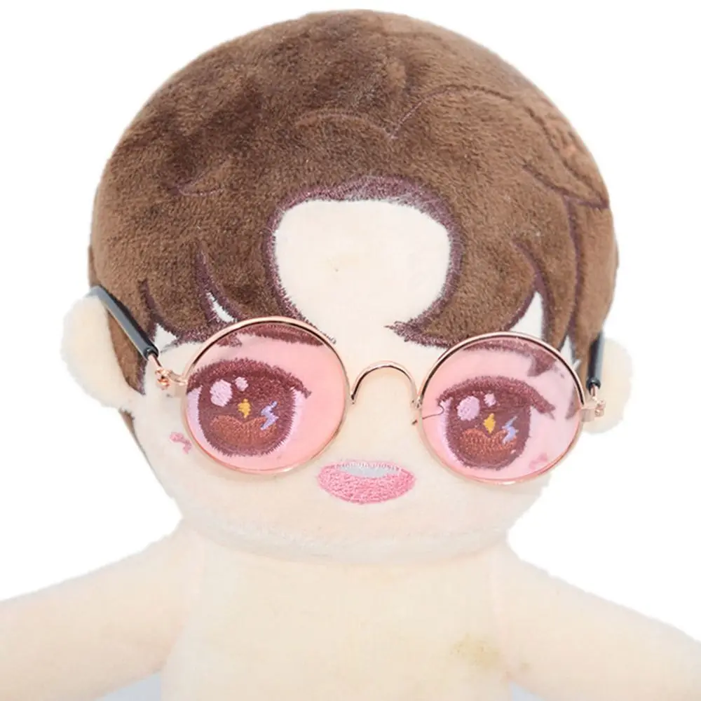 코튼 인형용 패션 안경, 캐쥬얼 착용, 라운드 프레임 미니 봉제 인형 안경, 블라이스 인형 액세서리, 8cm, 15 ~ 20cm