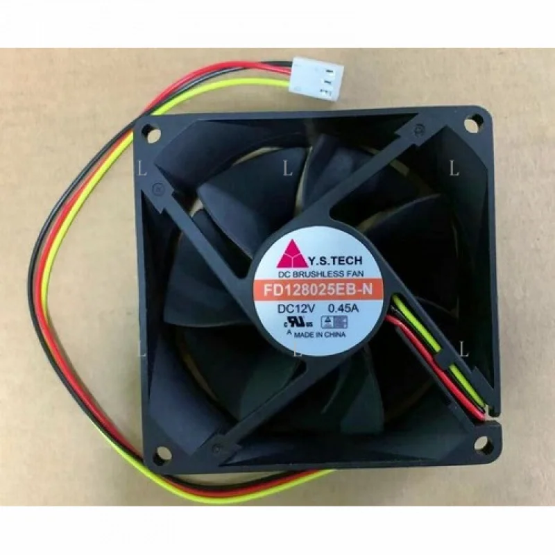 

L для охлаждающего вентилятора Y.S.TECH FD128025EB-N 8025 DC 12 В 0,45 А 3-проводной