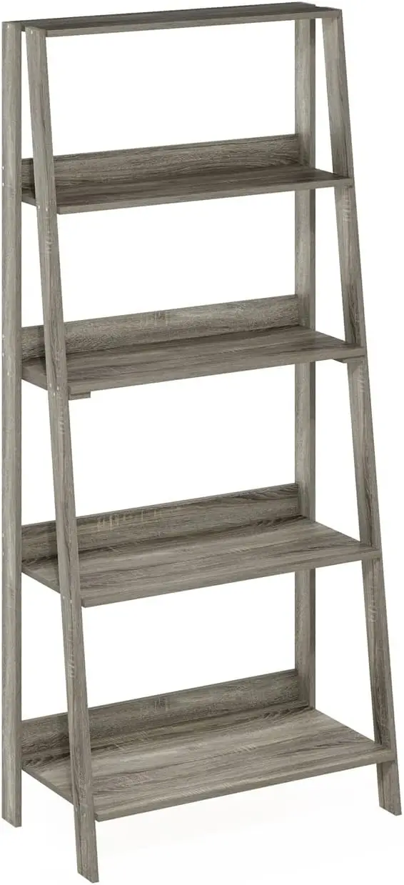 

Ladder Bookcase Display Shelf, 5-Tier, French Oak