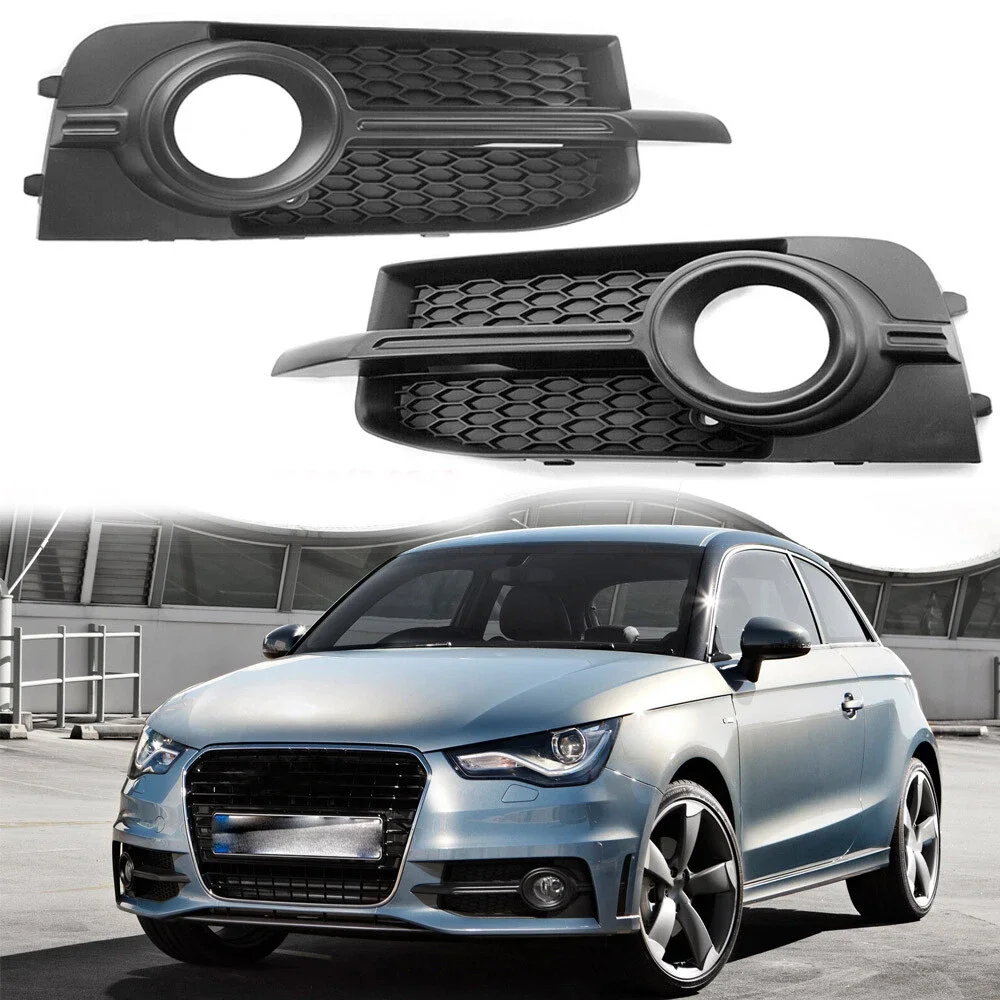 For Audi A1 8X S Line 2011-2014 Cover Mesh Honeycomb Hex Car Accessories Car Front Bumper Grill Fog Light Grille Surround