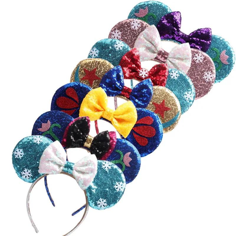 

Disney European and American children's hair accessories Snow White headband Mickey headband holiday dance dress up headband Fro