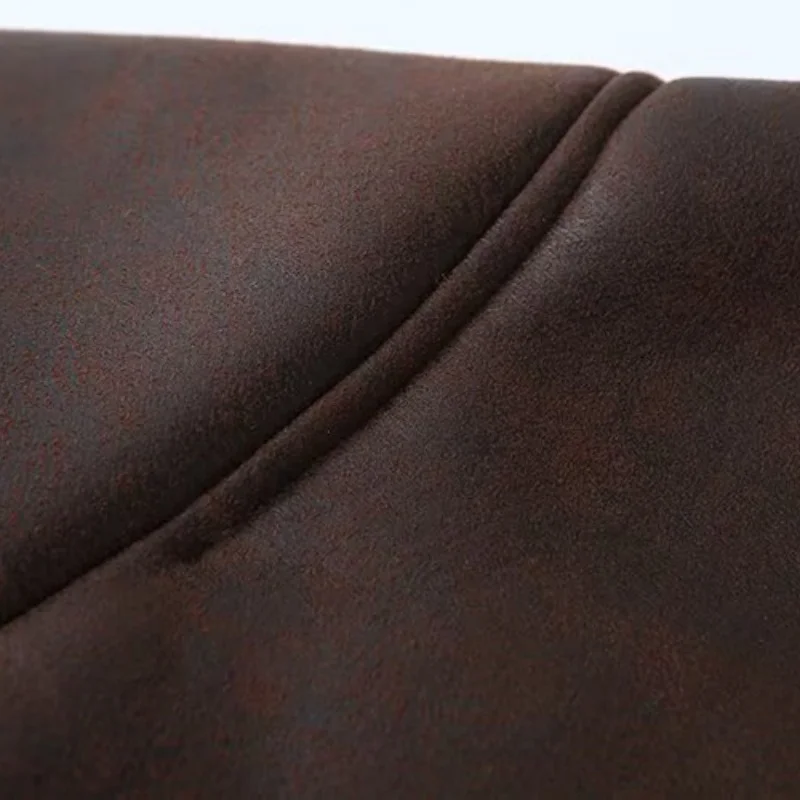 Lady Faux Leather Loose Jacket Cool Moto Street Style Lapel PU Coat Famale Fashion Streetwear Solid Winter Women Warm Outerwear