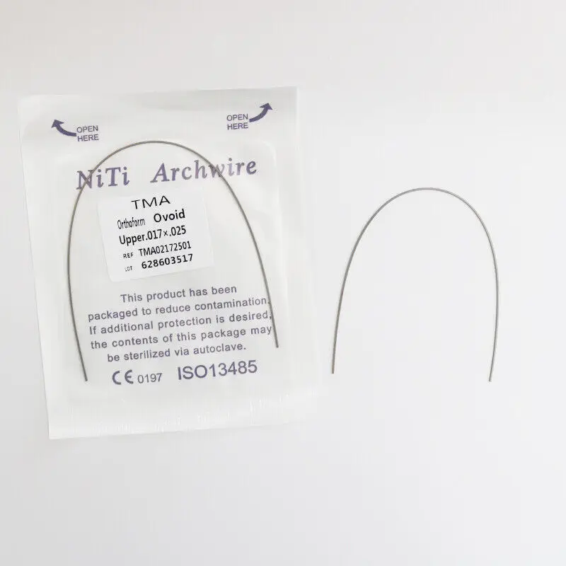 

10Pcs Dental Orthodontics TMA Ti-Mo Ovoid Wire Rectangular/Round Purple Packing