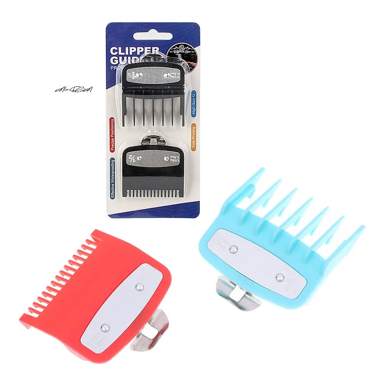 2Pcs Professional Hair Cutting Guide Combs Clipper Limit Combs Trimmer Styling Tools Attachments Compatible 1.5mm 4.5mm
