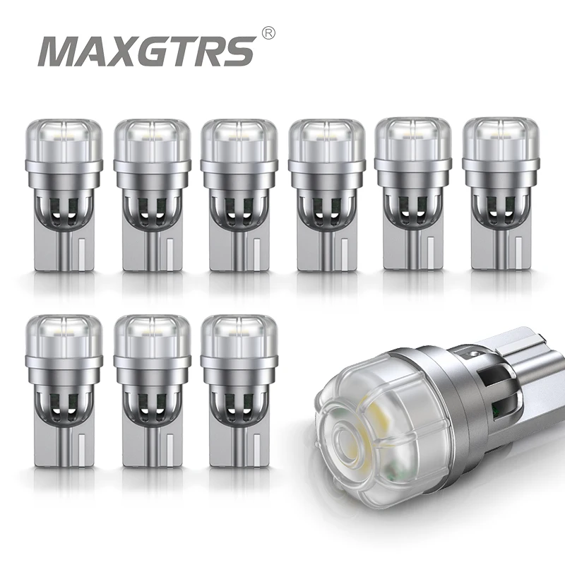 10x T10 194 168 led Bulb w5w 3020 Chip Car DRL Clearance Lights Reading Interior Replacement License Plate Lamp 12V 6000k White