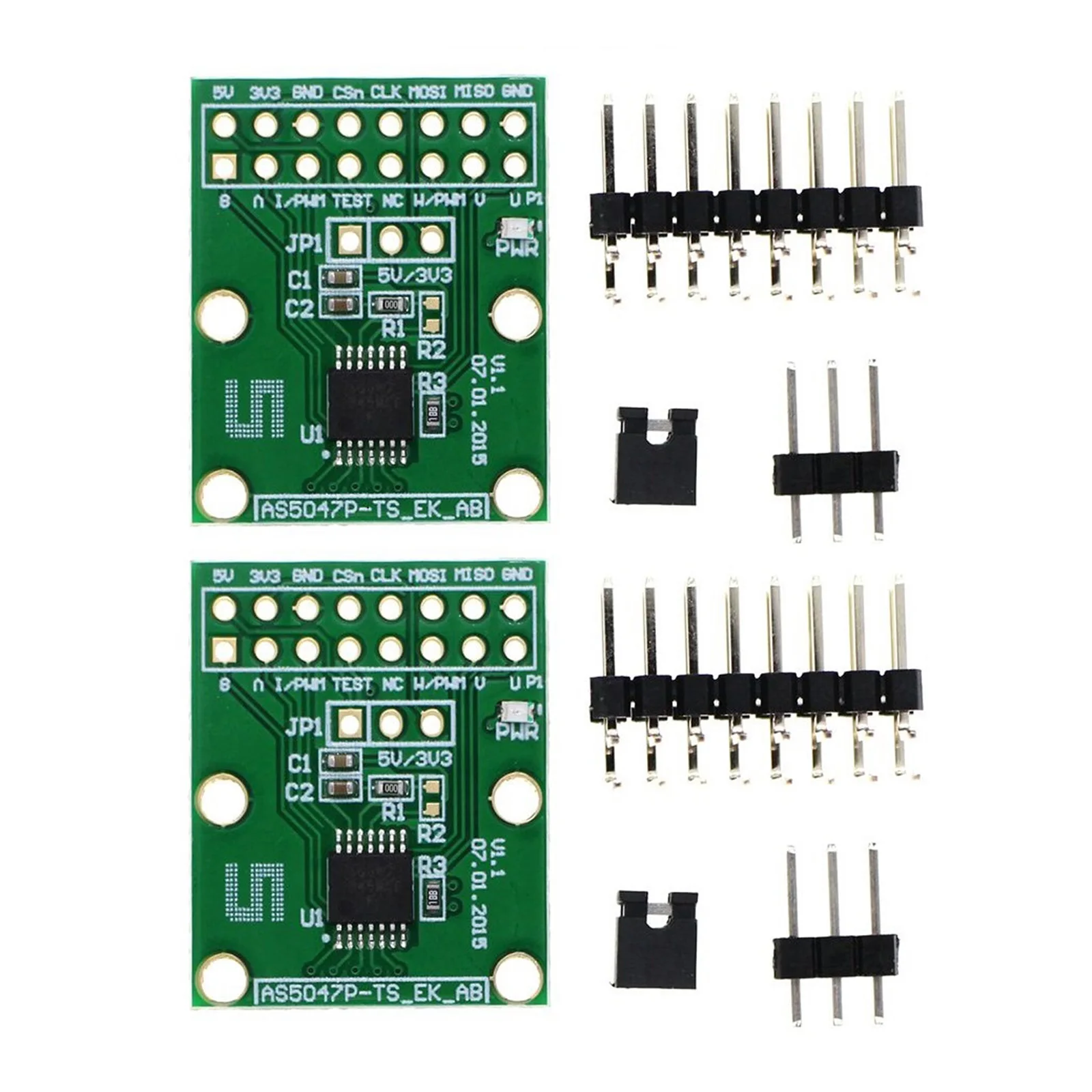 AS5047D AS5047P Magnetic Encoder Adapter SPI ABI for SimpleFOC VESC Doggo Robotics Motor Control 3.3V 5V PCB 26x22mm