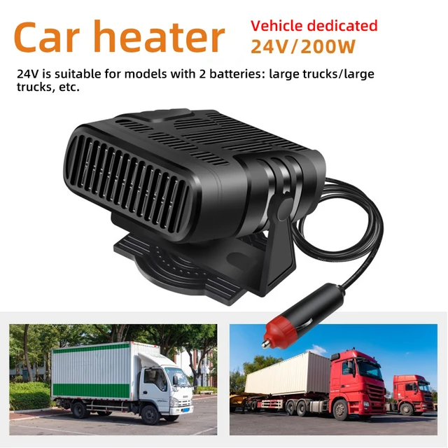 2 IN 1 Car Cooling & Heater Fan 12V 120W 24V 200W Auto Windshield Anti-Fog Electric Heating Dryer Defogging Demister Defroster 3 2-in-1 Car Heater & Cooling Fan – 12V 120W / 24V 200W Windshield Defroster – view 3