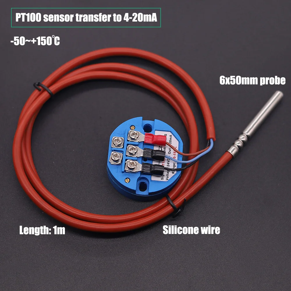 Transferencia del sensor de temperatura K, PT100, PT1000 a RS485, módulo de adquisición de temperatura del termopar RTD de 4-20mA