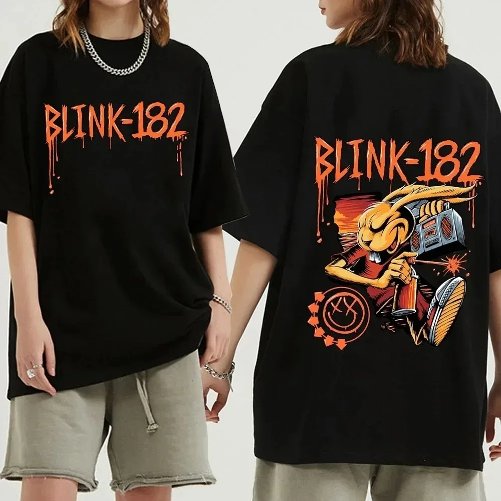 Blink 182 World Tour 2024 One More A Time T-Shirts Fashion Harajuku O-Neck Short Sleeve Man Woman Shirts Fans Gift