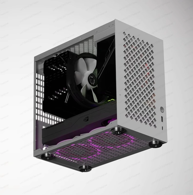SS31 SS30 40 Tempered Glass Portable ITX Case, Compact MATX Small PC Chassis for SFX Power Supply