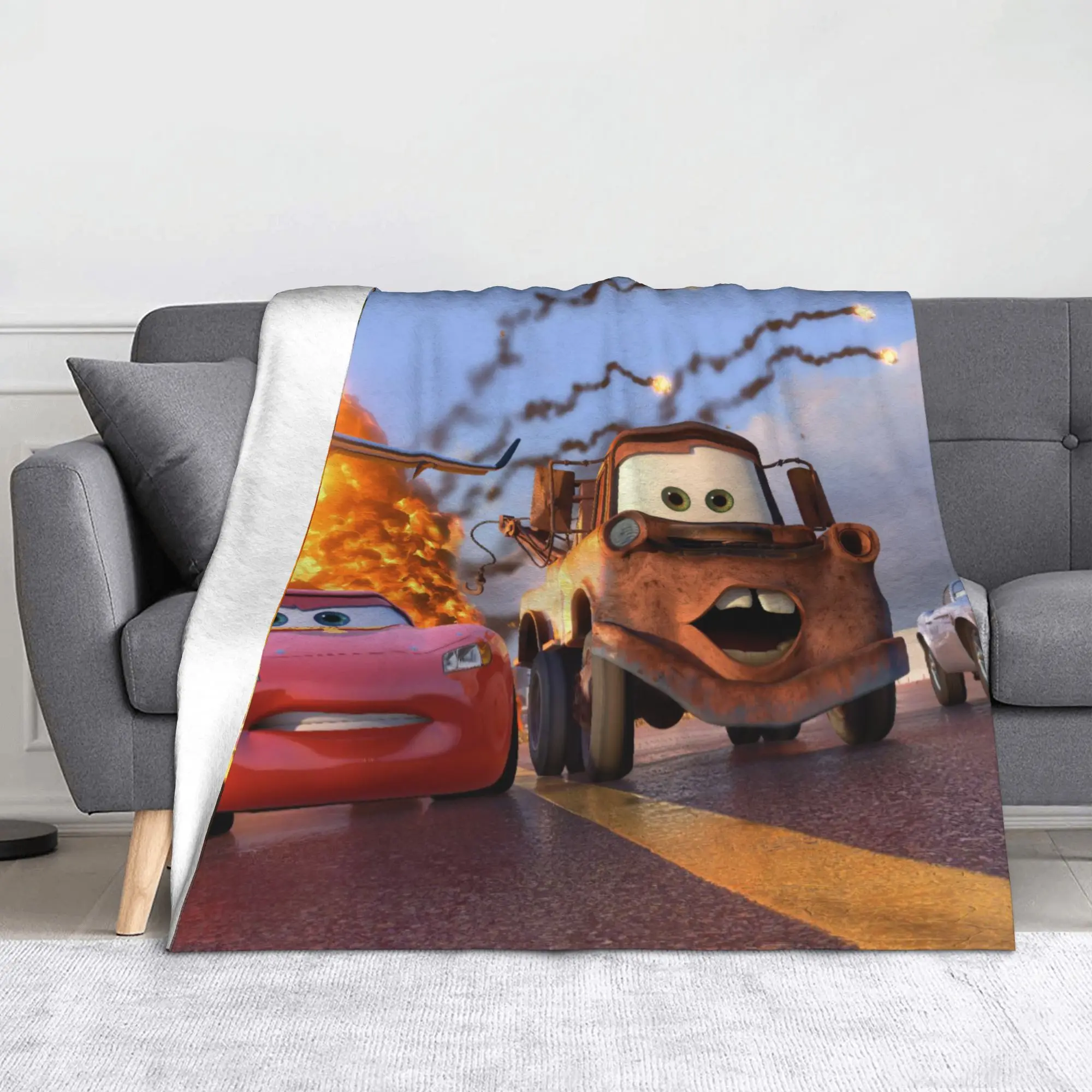 

Lightning McQueen Cars Movie Blankets Fleece Winter Multifunction Super Warm Throw Blankets for Bed Office Quilt