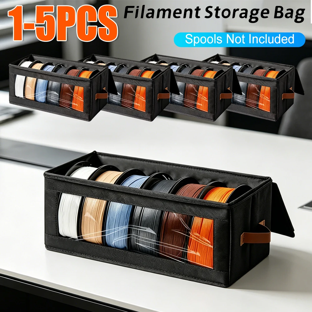 3D Printer Filament Storage Containers with Desiccants Filament Rack and Organizer Box Stackable for Home Office Workshop Studio