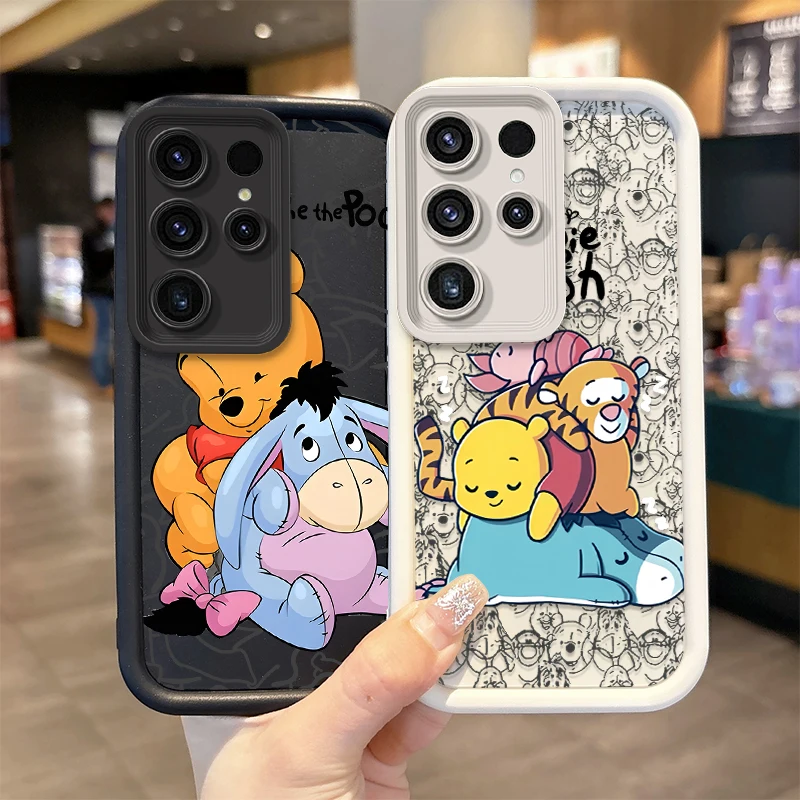 Winnie Pooh Soft Case for Samsung Galaxy S24 S23 Ultra S22 S21 Plus S20 FE A54 A53 A52 A52S A51 A50 A50S A34 A33 A32 4G 5G Cover