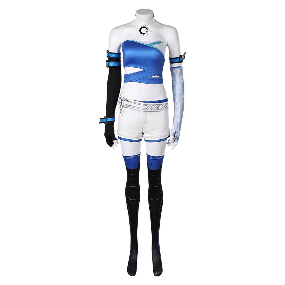 Luna snow Cosplay Rivals Fantasia Wig Costume Coat Pants Strapless Disguise For Girls Women Adult Halloween Carnival Party Suit