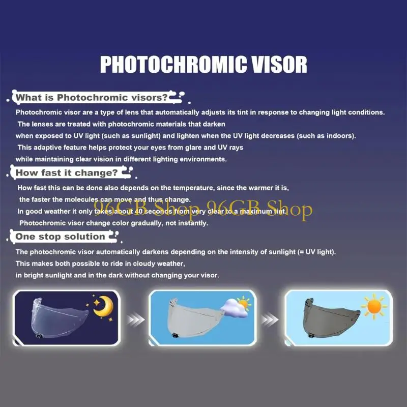 

Фотохромный мотоцикловный советник емкостью 96 ГБ с устойчивым к царапинам покрытием