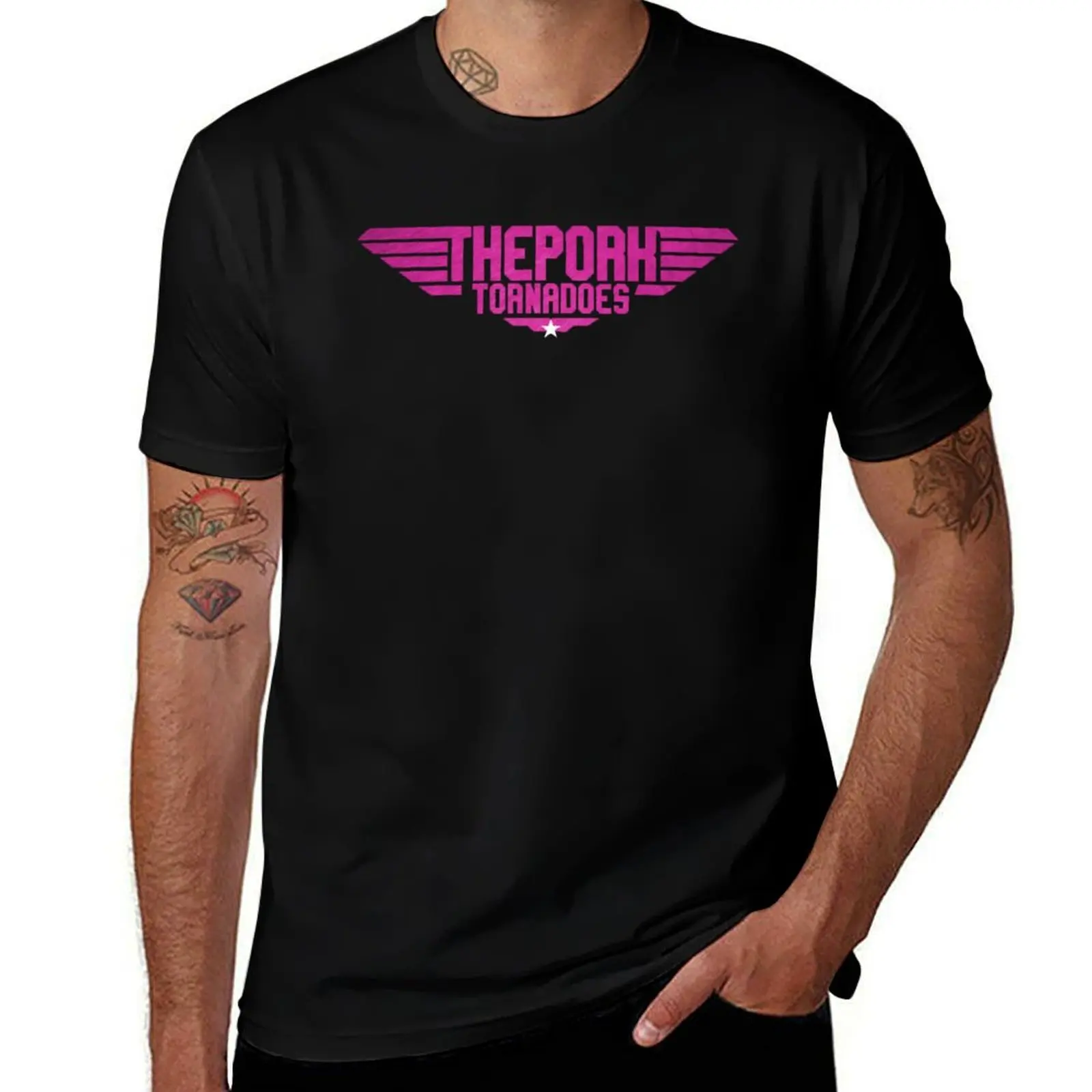 Pork Tornadoes: Maverick T-Shirt Fashion Print Casual Short Sleeve T-Shirt