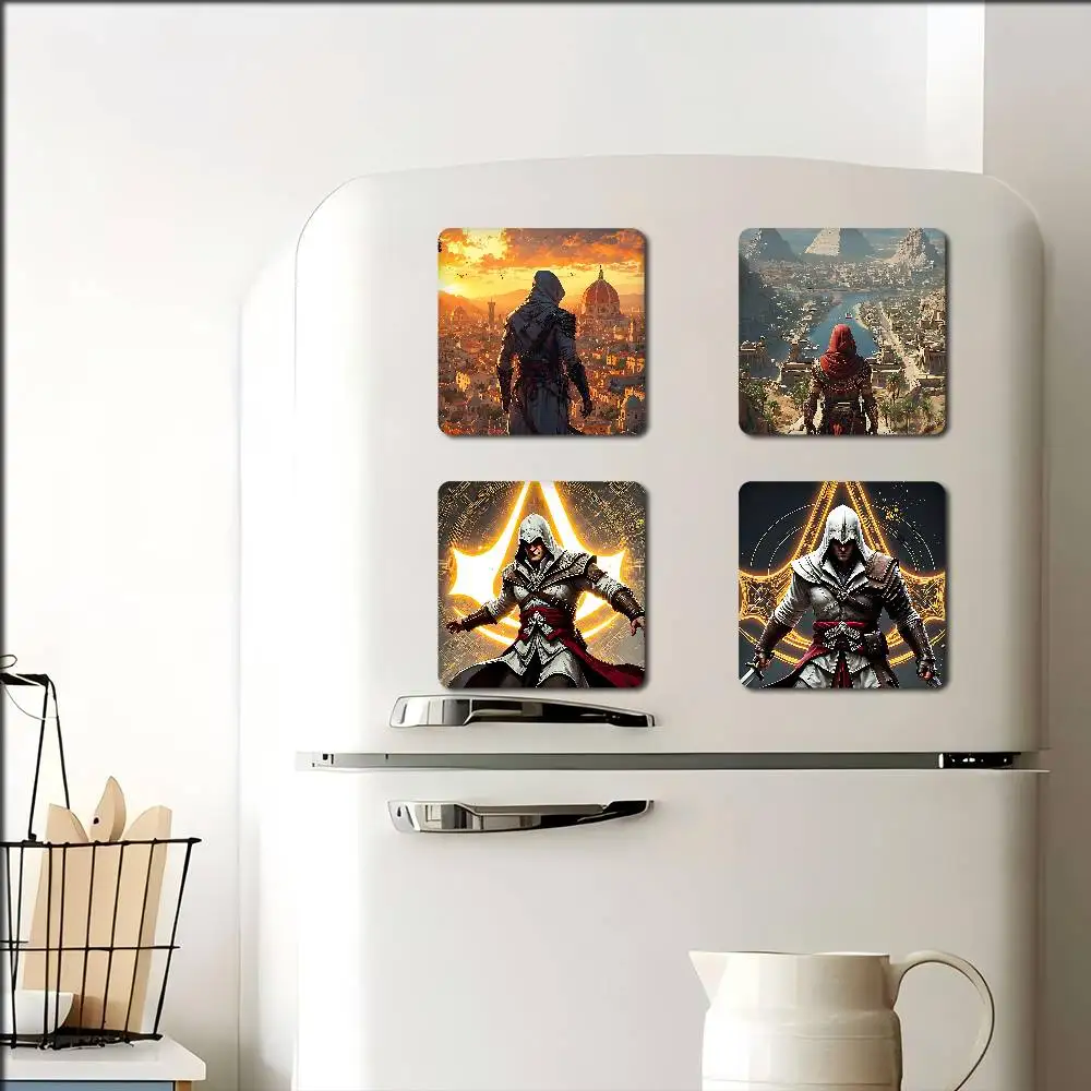 لعبة قاتل S Creed صورة شخصية مغناطيس الثلاجة مربع هدايا الزفاف الحرفية الديكور المغناطيسي #2