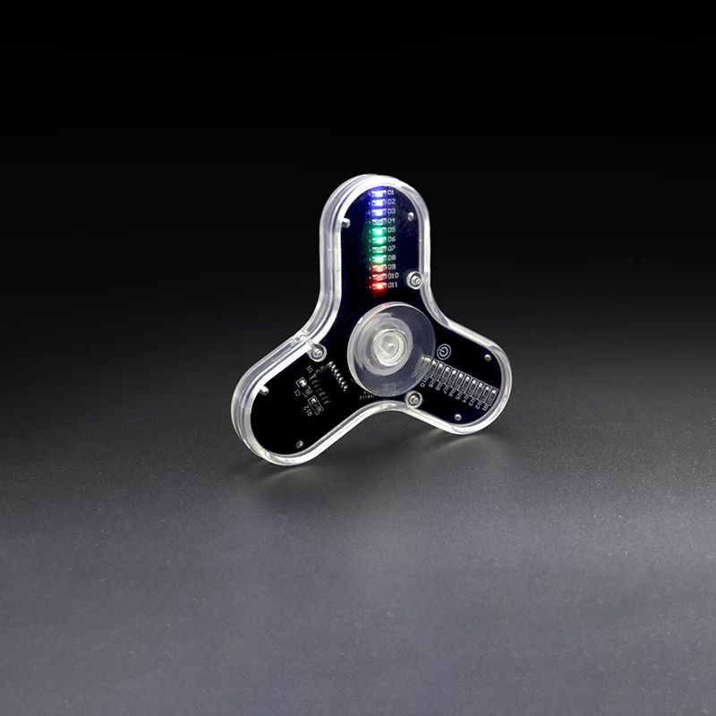 المكونات الإلكترونية لتقوم بها بنفسك عدة الإلكترون LED 3 أوراق مضيئة الإصبع الدوران RG550 لتقوم بها بنفسك أجزاء لحام عدة التدريب الإلكتروني #4