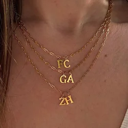 Pendentif avec Initiales de l'Alphabet en Forme de Cœur en Acier Inoxydable, Breloques pour la Fabrication de Bijoux, Nom Personnalisé, Colliers de la raq, Tendance, pour Femme