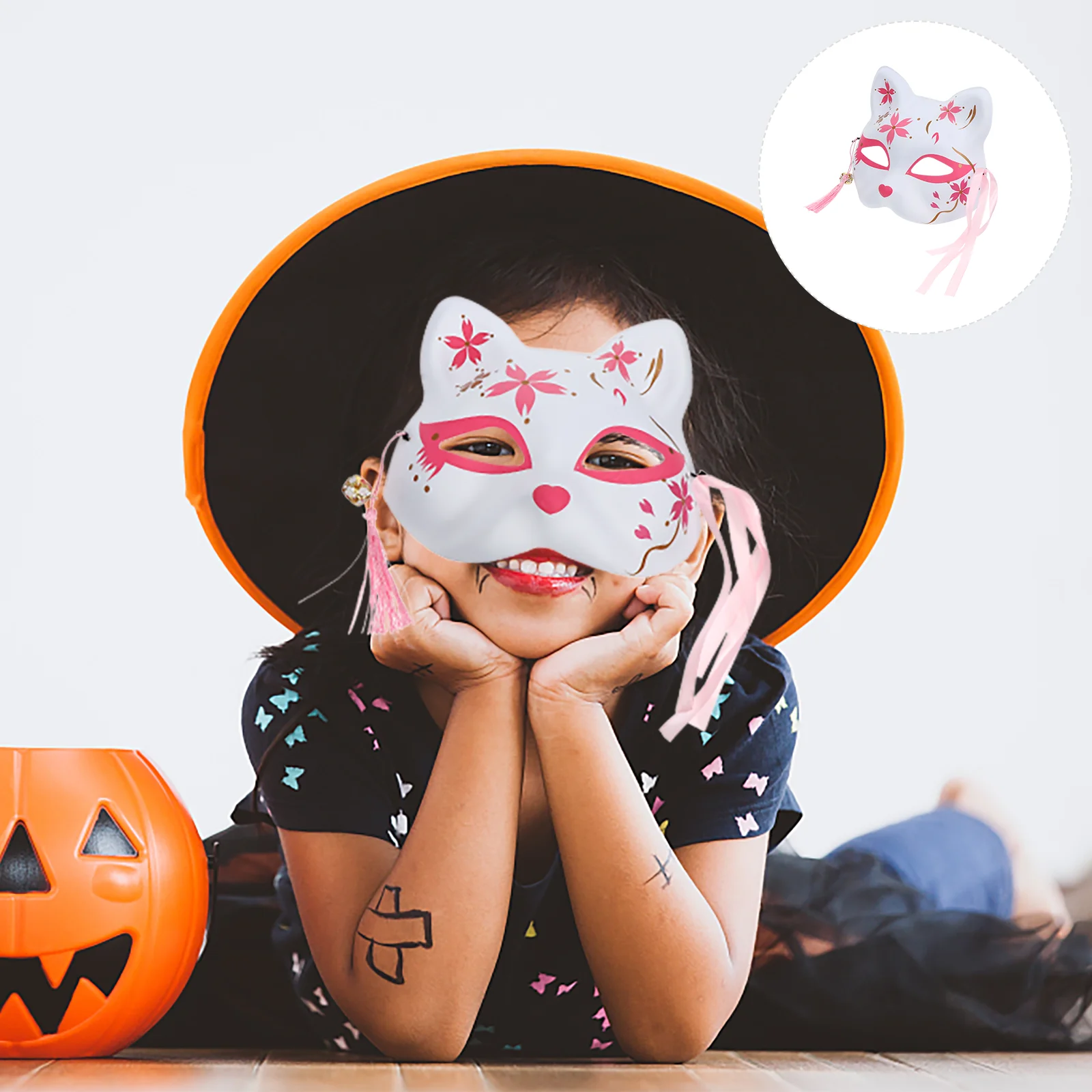 

Decoration Masks Fox Cosplay Masquerade Makeup Halloween Party Prop Rosy Plastic