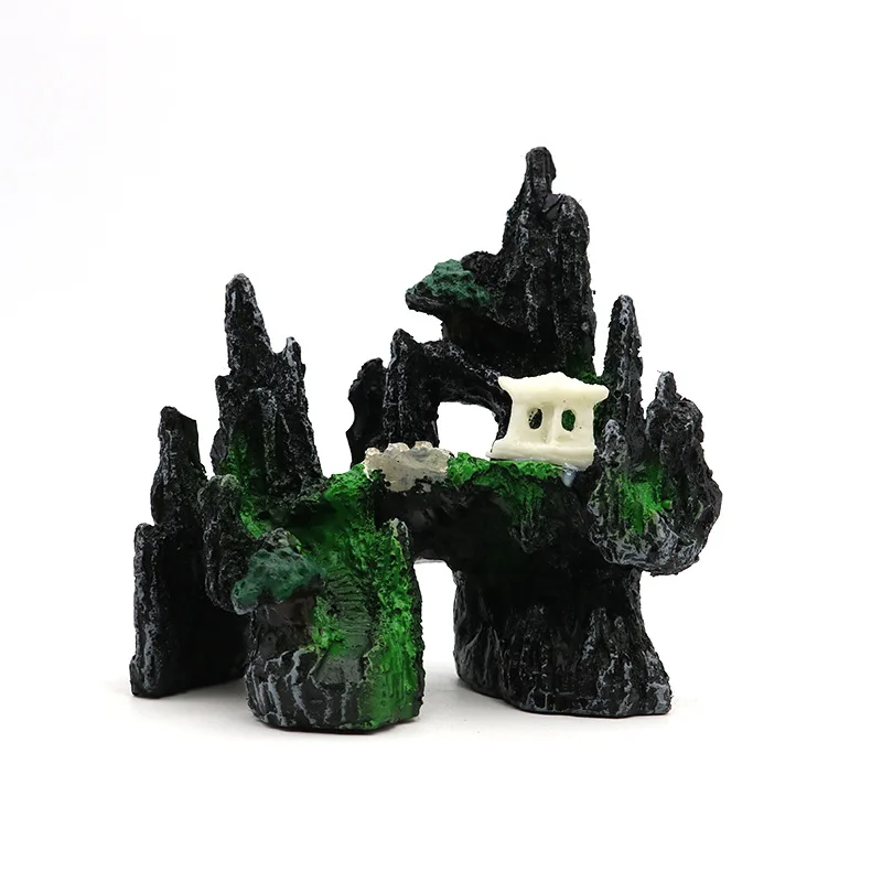 

Fish Tank Landscape Decoration Artificial Resin Rockery Aquarium Accessories Decorations for Living Room Table Decoration