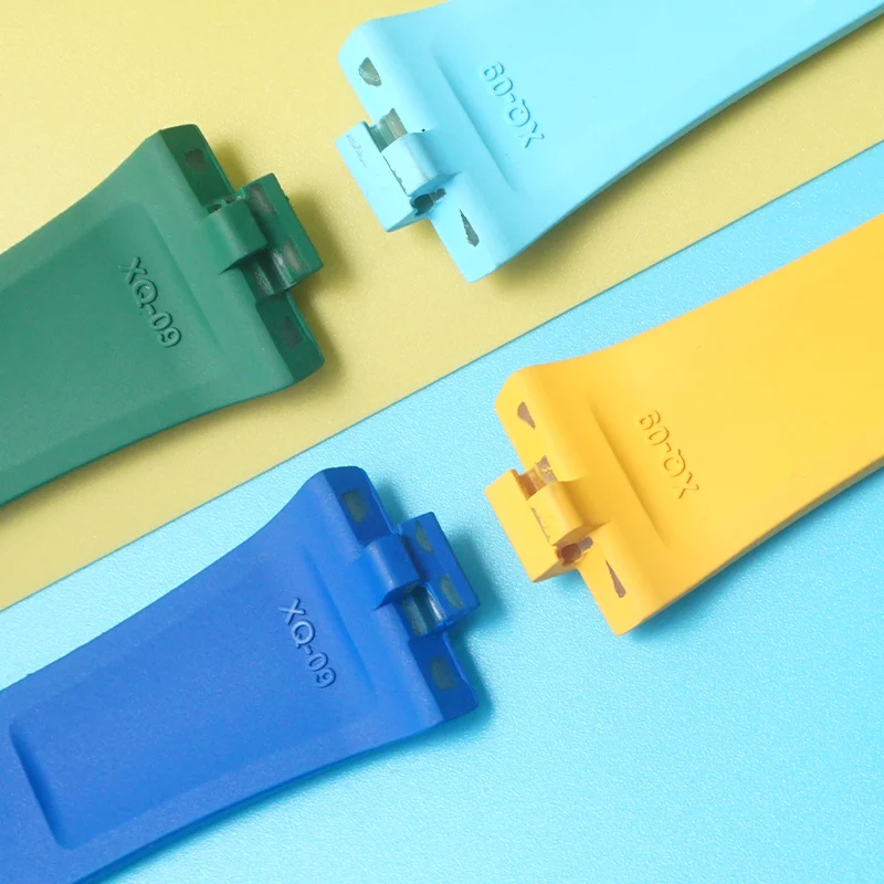 حزام ساعة من المطاط الفلوري لمجموعة المواطن TSUYOSA NJ0150 NJ0151ME FKM أربطة ساعات للرجال والنساء سوار ملون