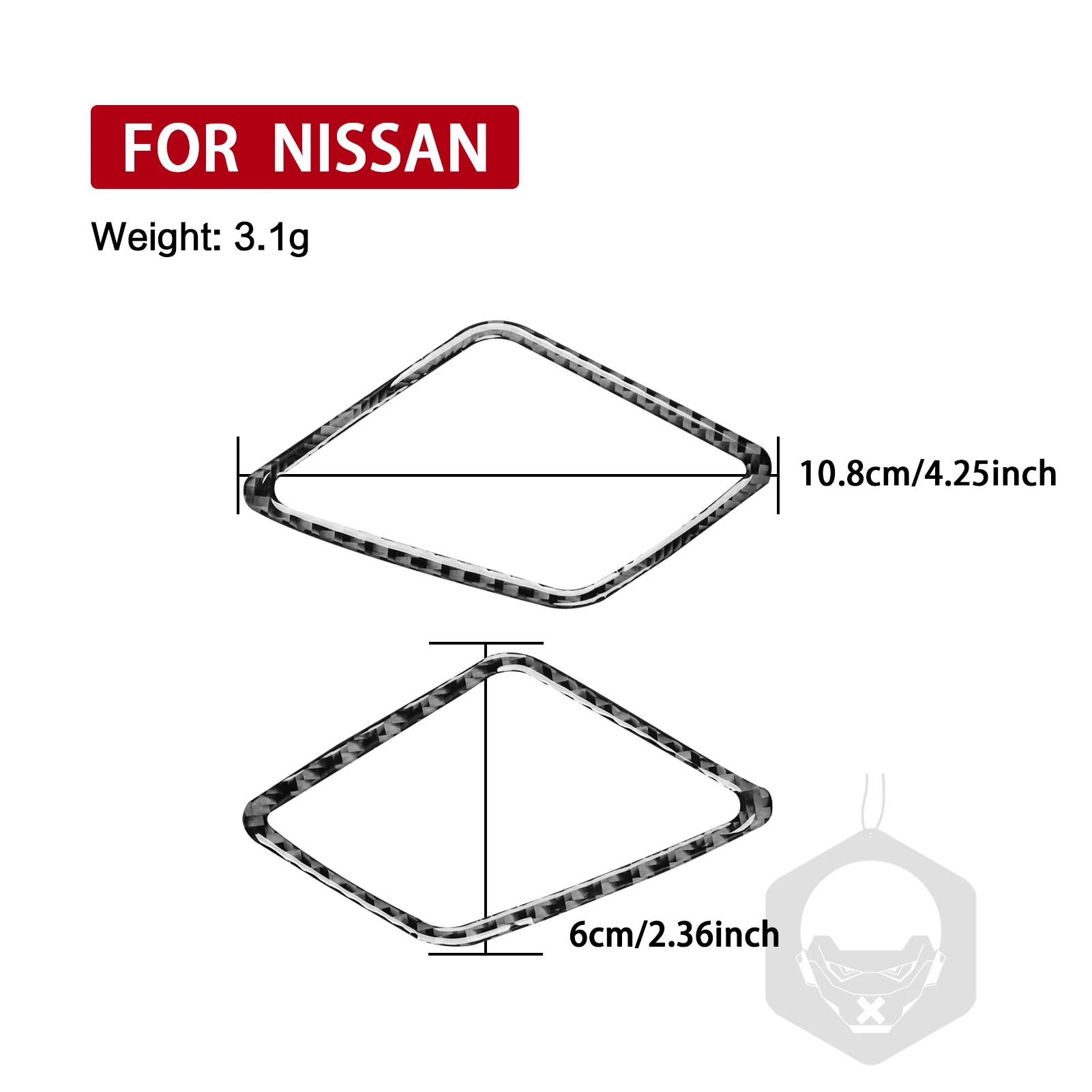 Carbon Fiber Instrument Door Air Vent Outlet Frame Car Interior Accessories Sticker Modification For Nissan Slyphy 2016—2019