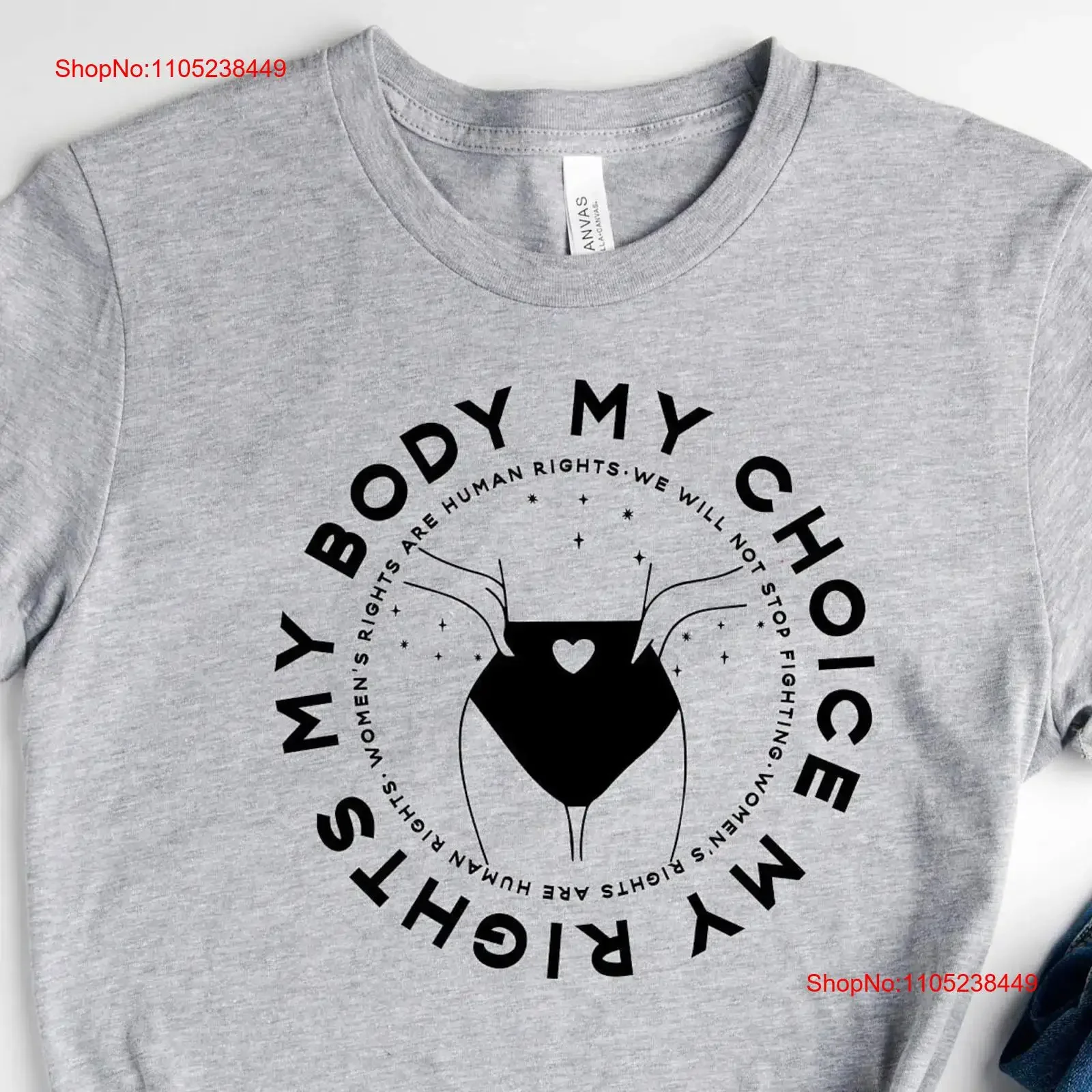 My Body Choice Rights T Shirt Feminism FeminisT Pro Abortion ProtesT Womens vintage Washed Top For Everyday Wear Versatile