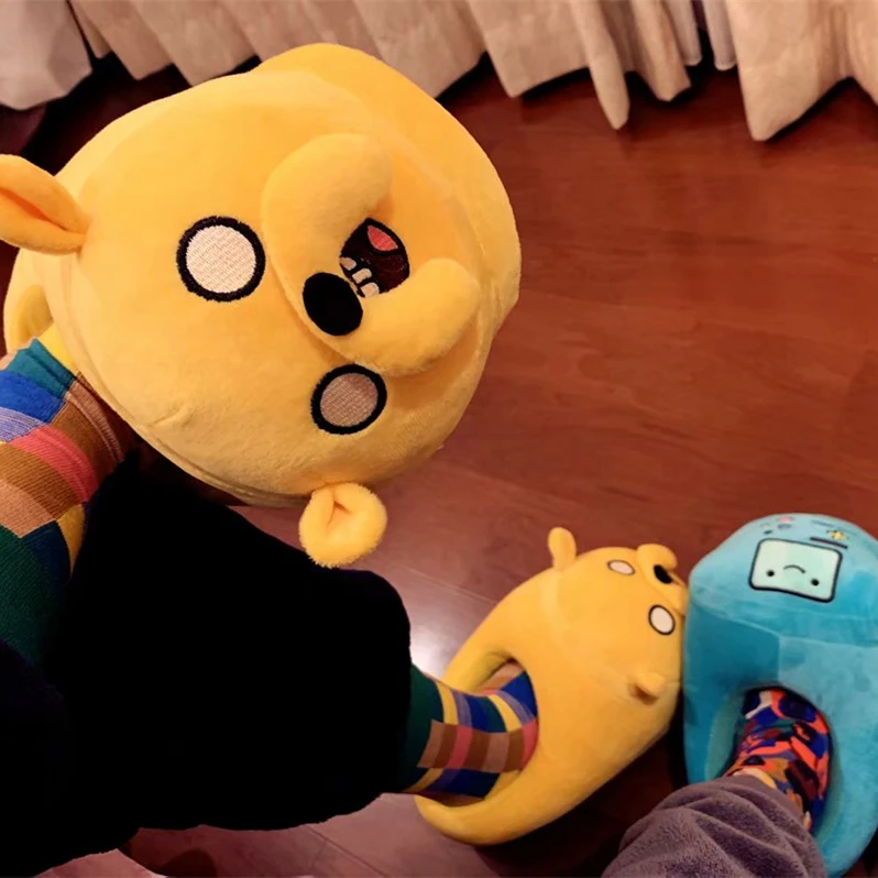 Pantofole da interno da donna Happy Time Pantofole Amanti Jake BMO Pantofole da donna calde Finn Scarpe di peluche Pantofole da casa per bambini