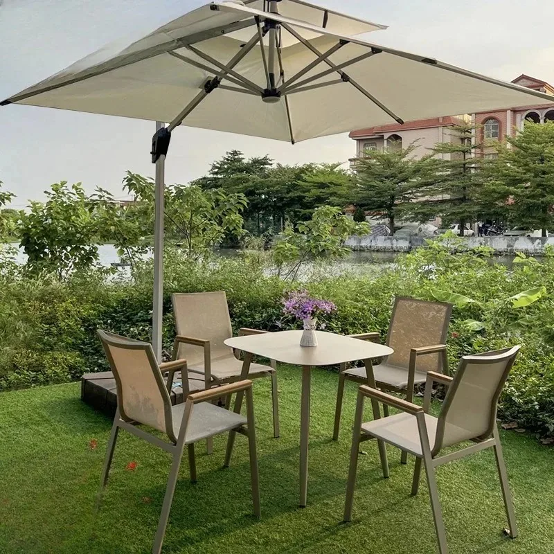 

Outdoor table and chair, leisure rattan chair combination open-air garden, courtyard balcony, rope braided waterproof