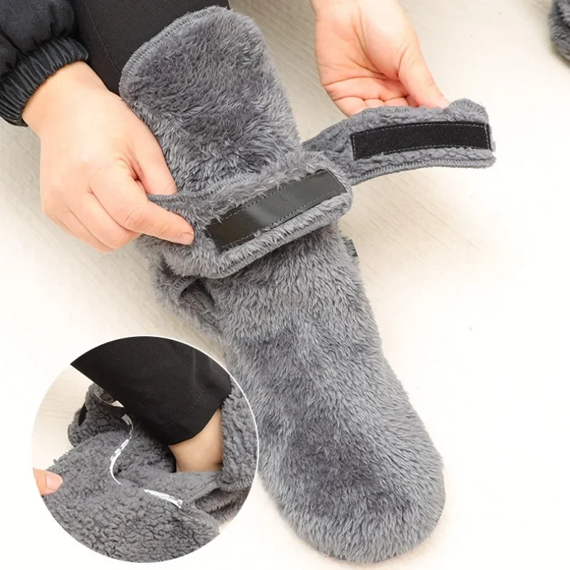 Autumn Winter Foot Wrist Protective Socks Men Women Fracture Gypsum Socks for Middle Aged Elderly Indoor Home Warmth Floor Socks