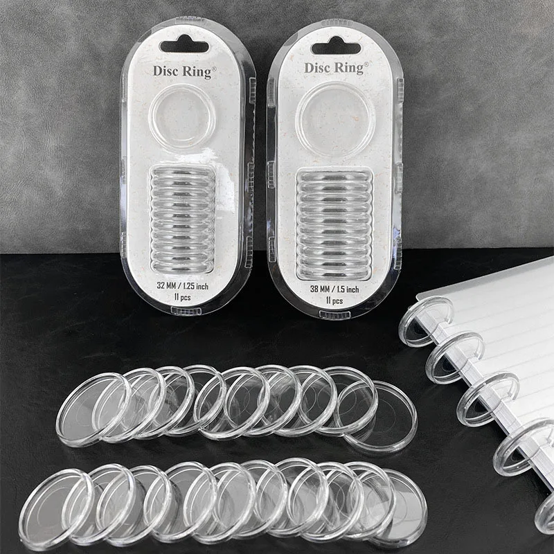 Transparent Mushroom Hole Notebooks and Journals Disc Blister Pack Planner Album Scrapbooking Ultra-transparent Binding Buckle