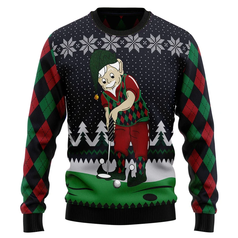 Mens Xmas Fashion - Модный уродливый рождественский свитер с графикой