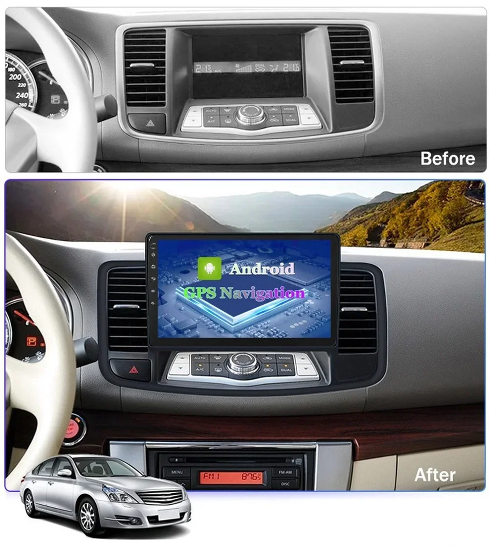 Android 11 System Car GPS Navigation For NISSAN TEANA 2009-2012 Auto Radio Stereo Multimedia Player With Wifi 4G AHD DSP CARPLAY